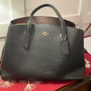 Coach large black satchel